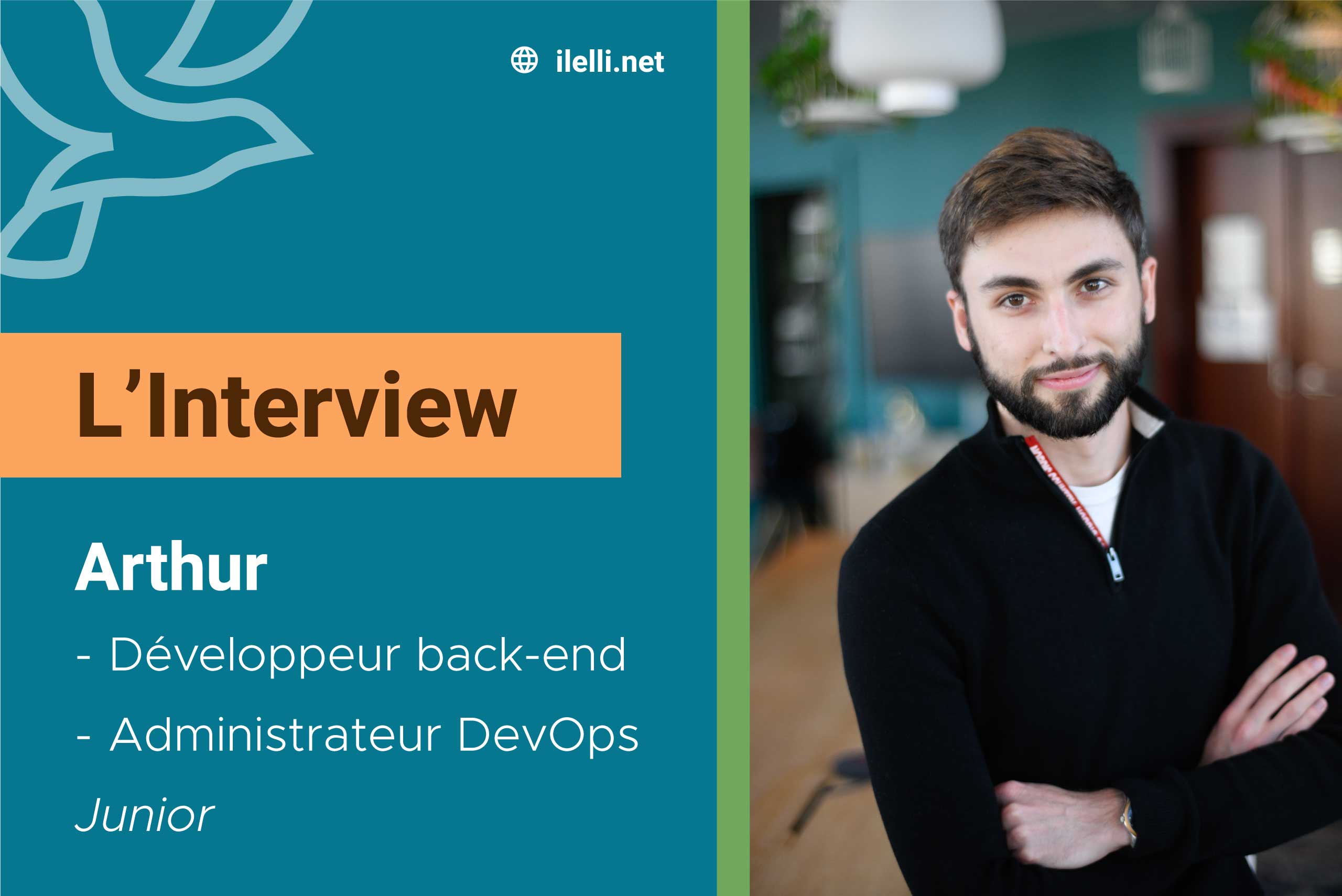 Photo d'arthur, interviewé, développeur back-end et administrateur devops.